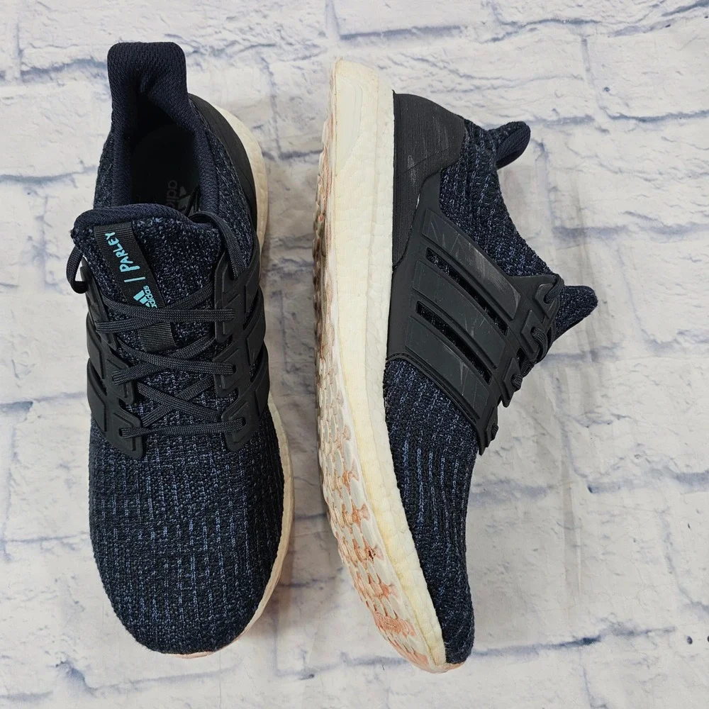 Adidas UltraBoost 4.0 Parley Mens 10 Legend Ink Blue Running Shoes AC7836